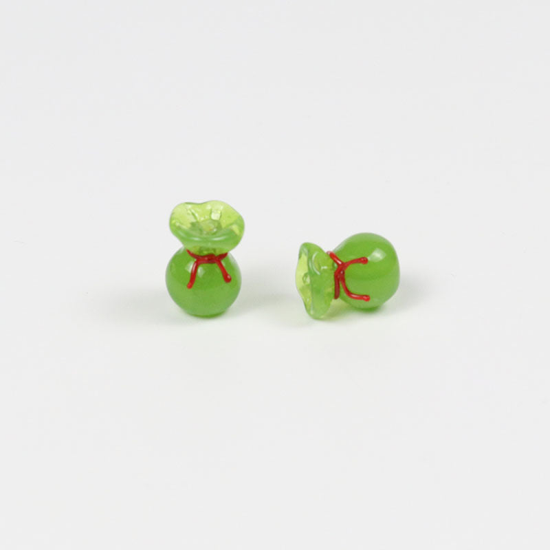 Lampwork Glass Beads Money Bags 10x12mm 12x15mm Mixed Colors 50pcs 7