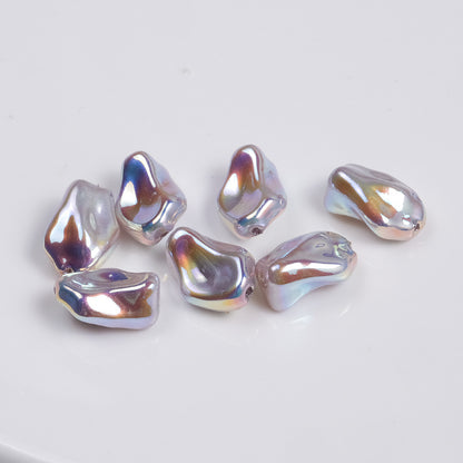 Baroque Irregular Stones Acrylic Beads 13x9mm Iridescent Mixed 20pcs 5