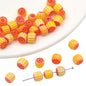 Glaze Millefiori Glass Beads 6mm Striped Colorful Glossy 10pcs 12
