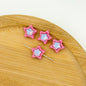 Star Metal Beads 13mm Baking Painted Zircon Embedded 10pcs 14