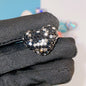 Rhinestone Heart Clay Beads 24mm Colorful Shamballa 6pcs 19