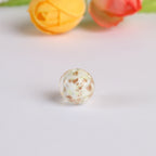 Lampwork Glass Beads Round 8 10 12mm Luminous Porcelain Gold Foil 5pcs 4
