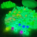 Glow in Dark 12mm 15mm Round 14mm Hexagon Silicone Beads Mixed Shapes 50pcs 4
