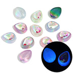 Glow Waterdrop Acrylic Beads 23x19mm Glitter Powder Glow In The Dark 25pcs 5