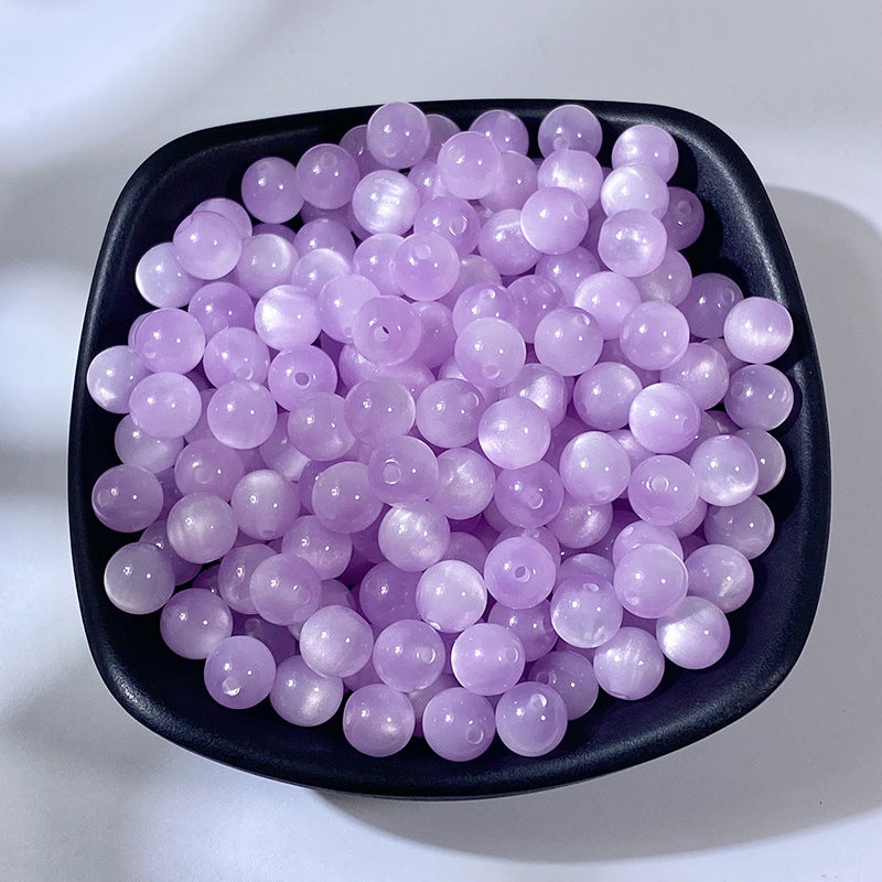 Light Color Gradient Resin Beads 8mm Pastel Soft Shades 100pcs 16