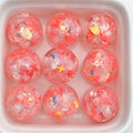 Snowflake Resin Beads 16mm Clear Sequin Filled Round 50pcs 3
