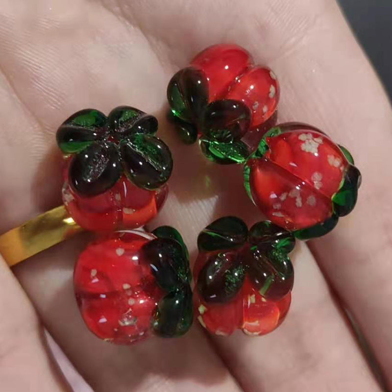Lampwork Glass Beads Fruit Collection Glow in the Dark Detailed 20pcs 7