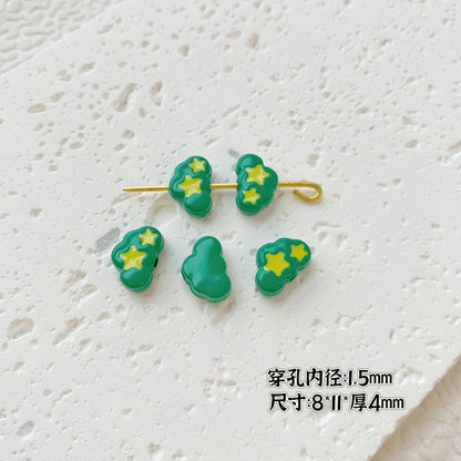 Painted Cute Character Plate Series Metal Beads Bulk 20pcs 14