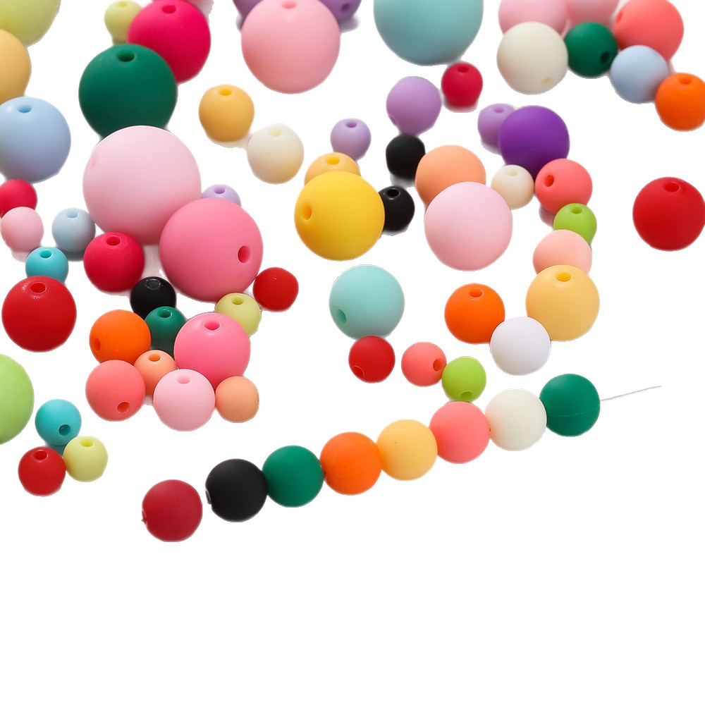 Rubberized Round Acrylic Beads 15mm Mixed Colors 20pcs 5