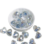 Floral Faceted Heart Acrylic Beads 20mm Resin 5pcs 5