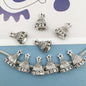 Christmas Series Large Hole Metal Beads Silver Tone Zinc Alloy 1pc 11