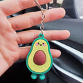 Soft Rubber Avocado Keychain Cute Fruit Charm Green 6