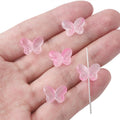 Transparent Butterfly Glass Beads 10x14mm Pastel Colors 20pcs 5