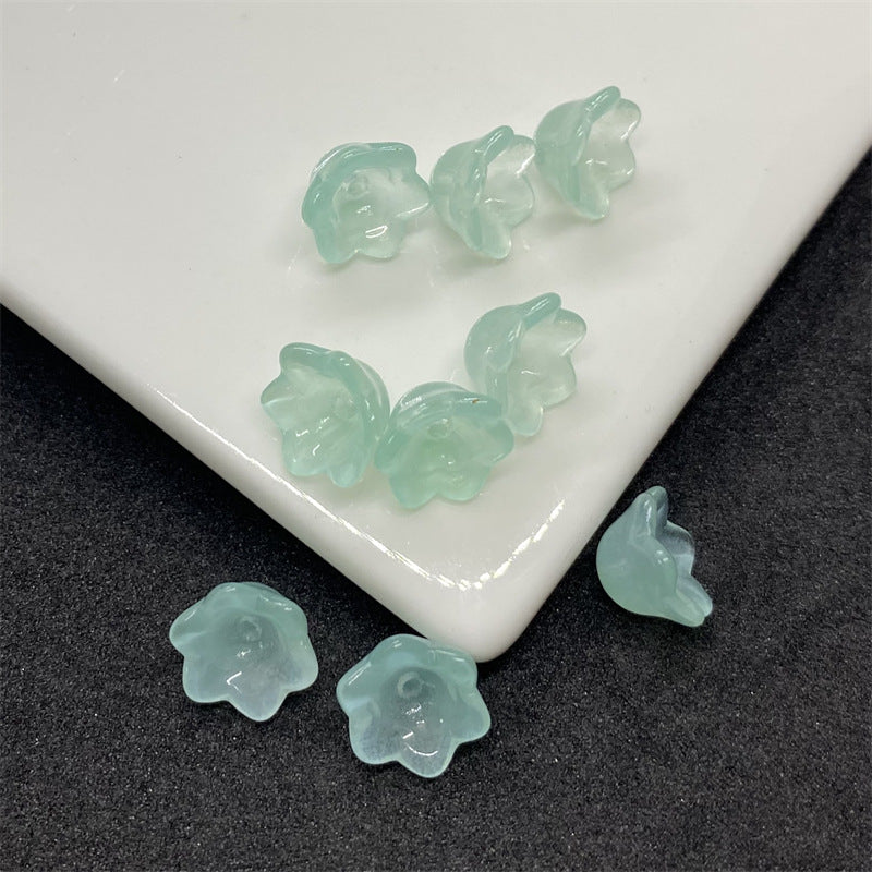 Czech Glass Beads Flower Bud 6 10mm Soft Pastel Colors 100pcs 7
