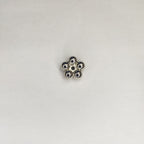 Silver Five Petal Flower Acrylic Beads 19mm CCB Plastic Spacer 100pcs