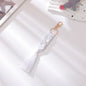 Hand Woven Tassel Crochet Keychain Cotton Linen Boho 2pcs 16