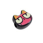 Painted Big Eyed Kitten Acrylic Beads 18mm Colorful Mixed 10pcs 16