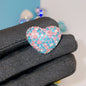 Rhinestone Heart Clay Beads 24mm Colorful Shamballa 6pcs 8