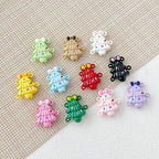 Baking Painted Christmas Tree and Bells Metal Beads 20pcs Festive Colors 14