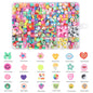 Cartoon Flat Clay Beads Polymer Colorful Mixed Designs 2boxes 11