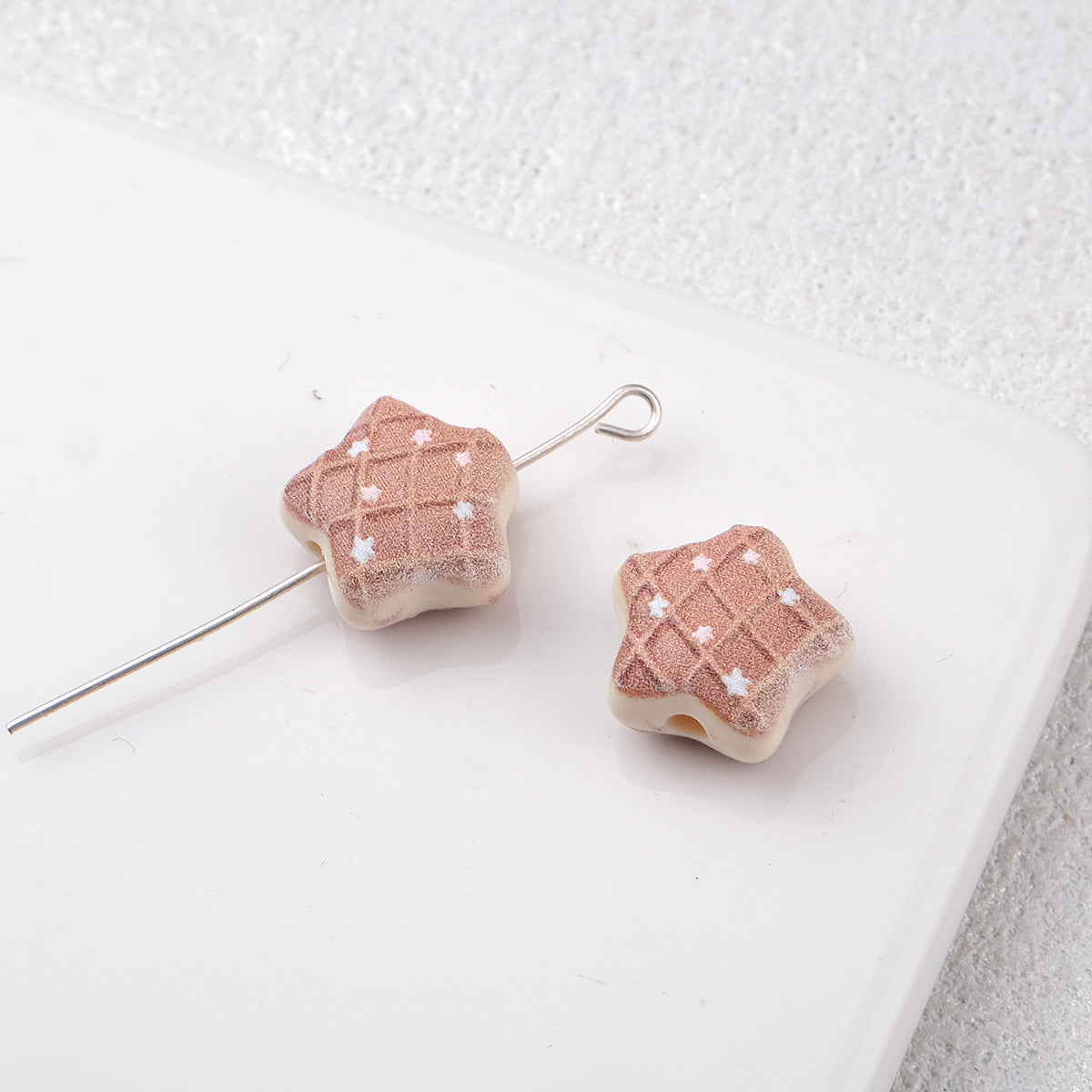 Cookie Star Acrylic Beads 14mm Assorted Colors 20pcs 6