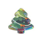 Doodle Christmas Tree Acrylic Beads 20mm Colorful Mixed 10pcs 8