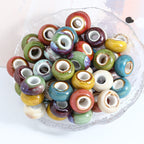 Ceramic Spacer Beads 15mm Fambe Glaze Large Hole 20pcs 3
