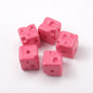 Painted Square Acrylic Beads 14mm Colored Baking Cheese Style 100pcs 7