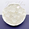 Transparent Camellia Acrylic Beads 12mm 19mm Iridescent AB 50pcs 6