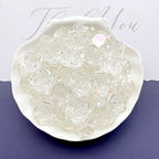 Transparent Camellia Acrylic Beads 12mm 19mm Iridescent AB 50pcs 6