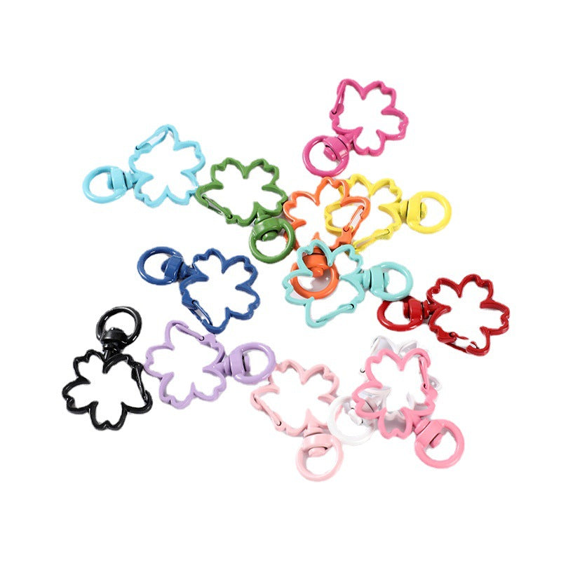 Zinc Alloy Cherry Shaped Spray Painted Swivel Buckle Keychain Clasps 10pcs 5