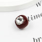 Painted Butterfly and Bear Acrylic Beads Imitation Zirconia Embedded 6pcs 14