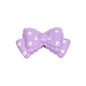 Polka Dotted Double Layer Bow Acrylic Beads 25mm Colorful Glossy 10pcs 19