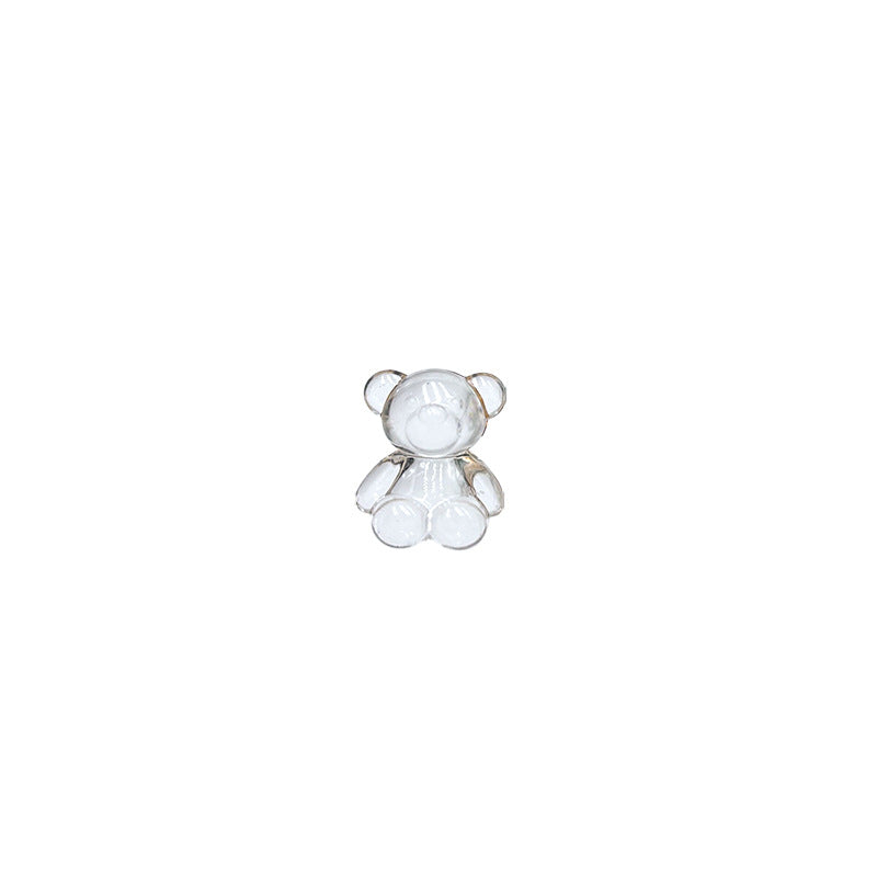 Transparent Bear Bunny Acrylic Beads 18-24mm Candy Colors 10pcs 5
