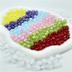 Transparent Halo Oval Acrylic Beads 8.5x11.5mm Glossy Pastel 100pcs 2