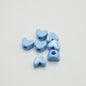 Macaron Colored Heart Acrylic Beads 12mm Large Hole Pastel 100pcs 8