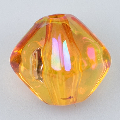 Transparent Rhombus Acrylic Beads 18mm AB Colored Plating 100pcs 12