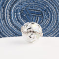 Starry Round Rhinestone Beads 18mm Acrylic Silver Star Cutout 10pcs 6