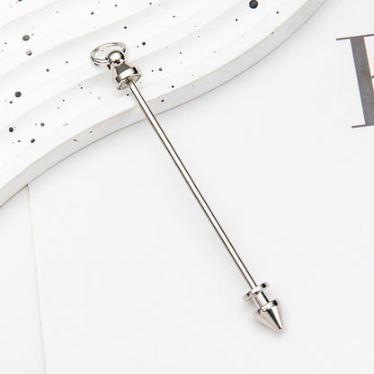 Beadable Metal Bullet Stud Rod Double Head Screw Industrial Style 8