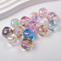 Plating Irregular Acrylic Beads 16mm Transparent Mixed Colors 100pcs 10