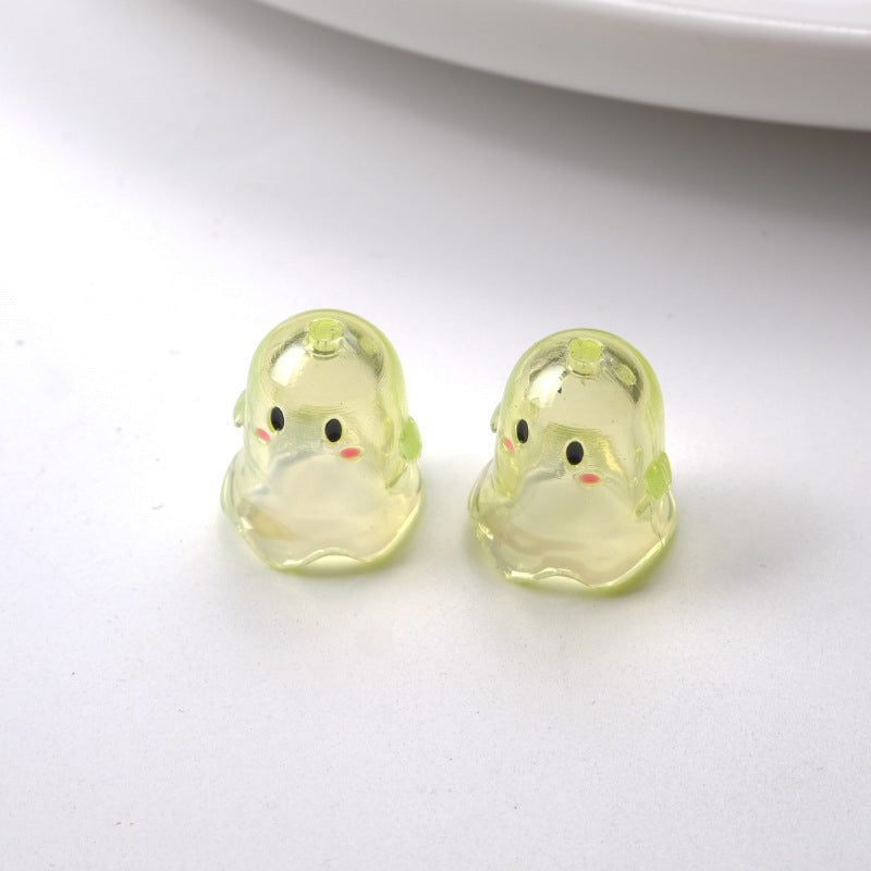 Transparent Ghost Acrylic Beads 17mm Pastel Colors 50pcs 6