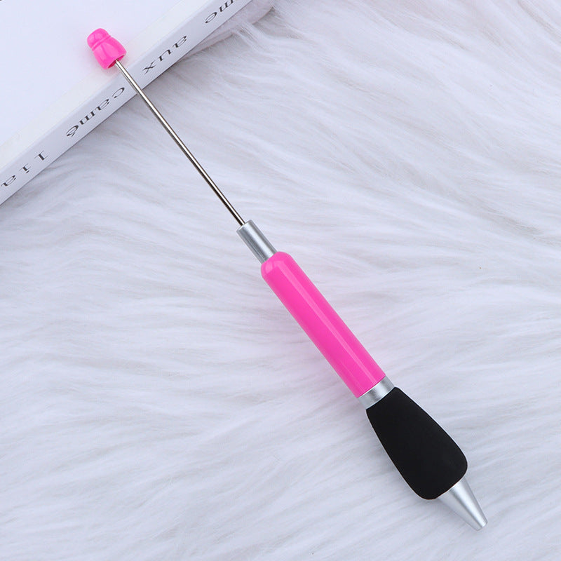 Beadable Ballpoint Pen Comfortable Grip Sponge Sheath Black Ink 1.0mm 12