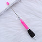 Beadable Ballpoint Pen Comfortable Grip Sponge Sheath Black Ink 1.0mm 12