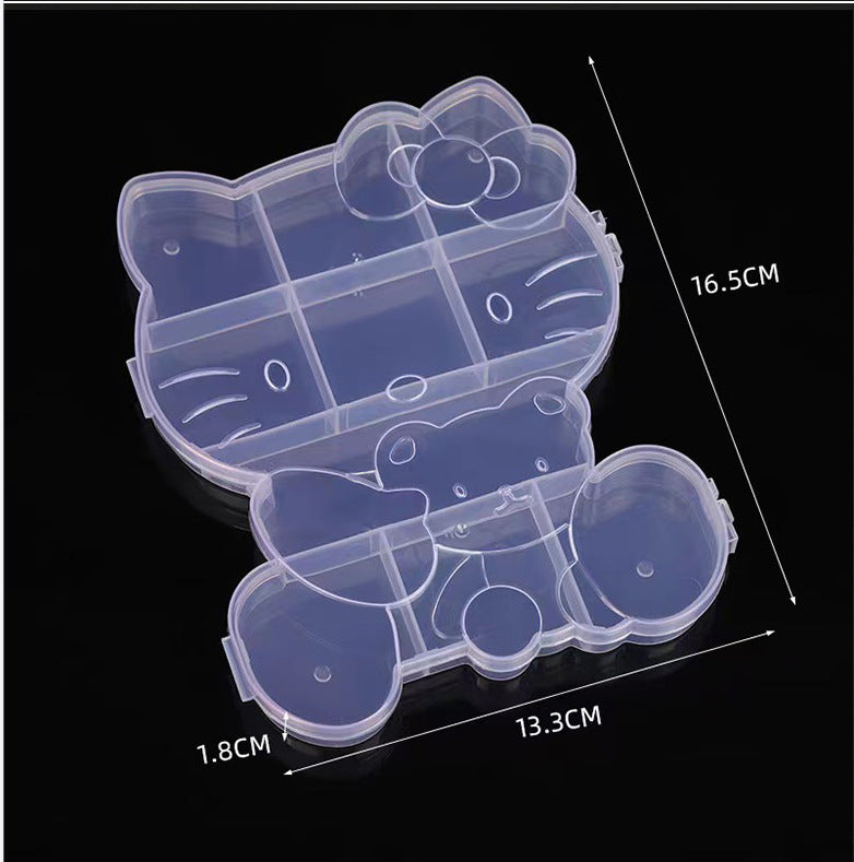 Multi Shaped Plastic Organizer Box PP Clear 1pc 14