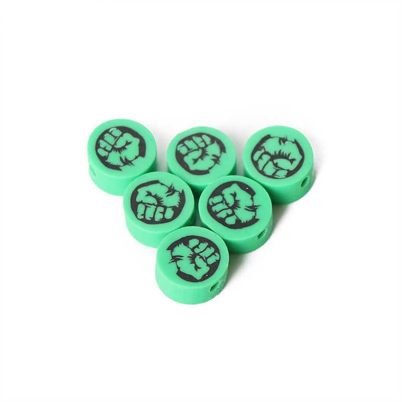 Flat Clay Beads 10mm Hero Series Polymer Colorful 100pcs 4