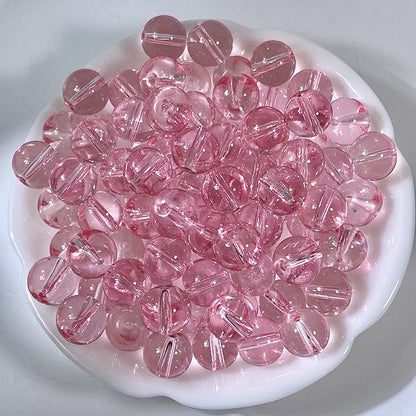 Transparent Glass Beads 10mm Soft Pastel Glossy Finish 100pcs 11