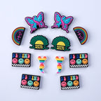 Silicone Focal Beads Butterfly Ribbon Layered Text 20pcs 2