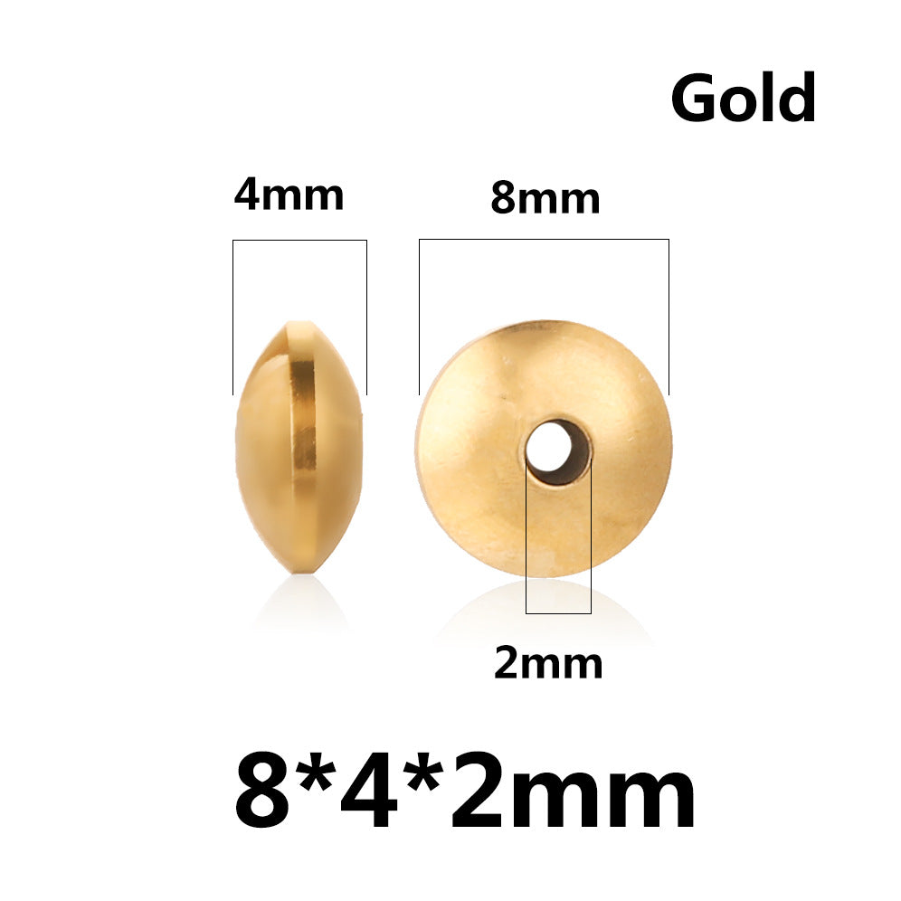 Stainless Steel UFO Spacer Beads 4-8mm Polished 100pcs 13