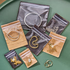 Wood Grain PVC Top Seal Ziplock Bags Clear Durable 10pcs 4x6-15x15cm 2