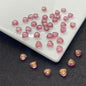 Czech Glass Beads Small Heart 6mm Peach Color 100pcs 11